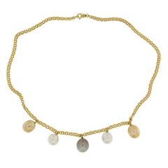 Jona South Sea and Tahitian Pearl Gold Necklace