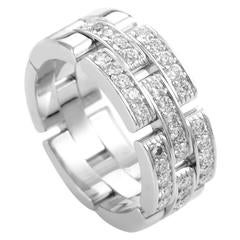 Cartier Maillon Panthere Diamond Gold Band Ring