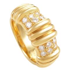 Vintage Dior Diamond Gold Band Ring