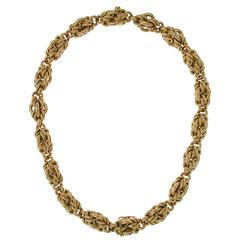 Vintage Italian Gold Necklace Convertible to Two Bracelets