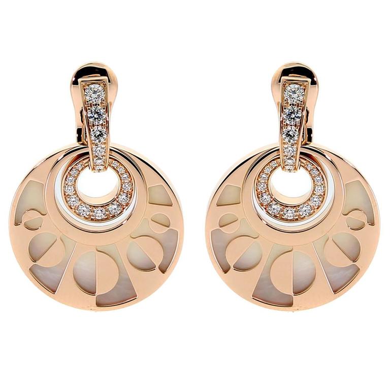 bulgari mother of pearl earrings