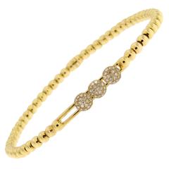 flexible gold bangle Jona Diamond Flexible Gold Bracelet