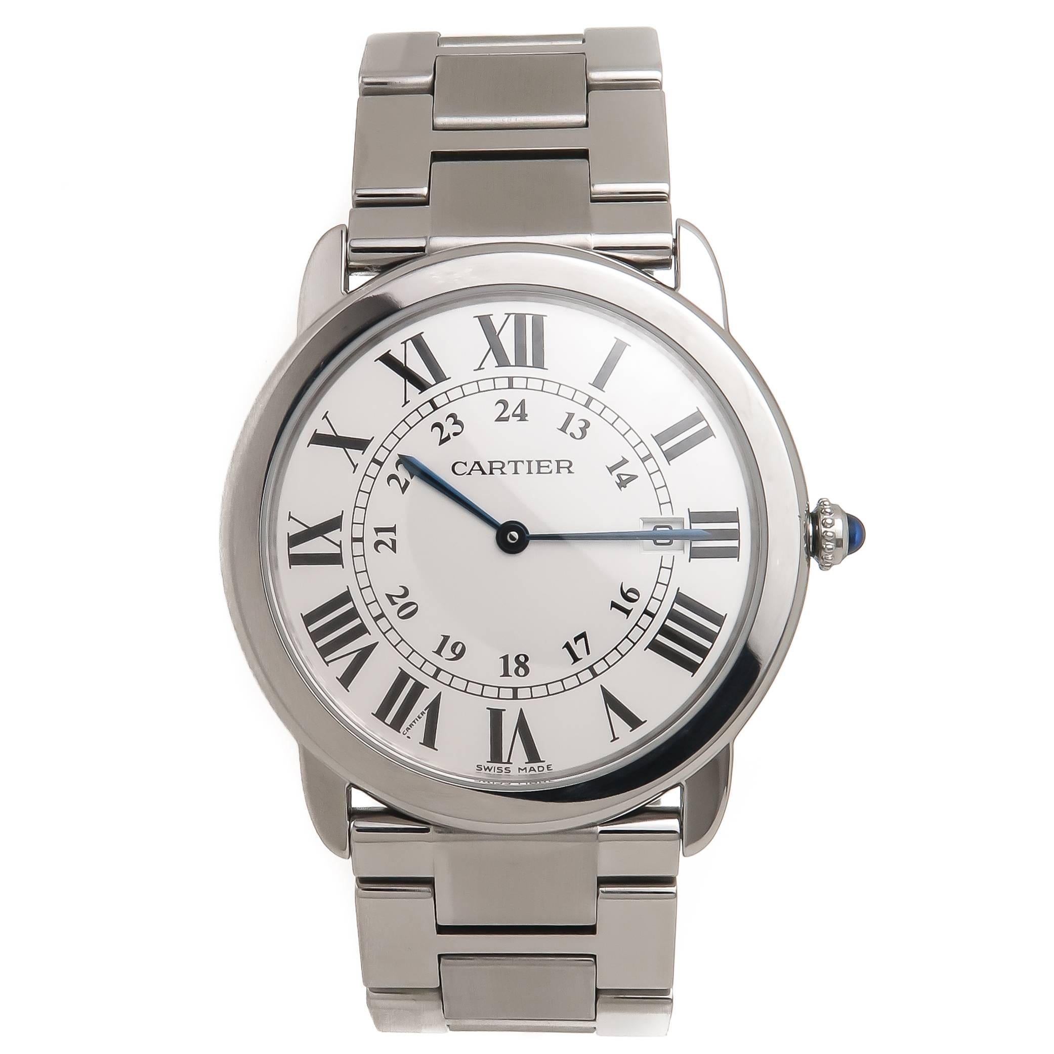 Cartier Stainless Steel Ronde Solo Quartz Wristwatch Ref 2934