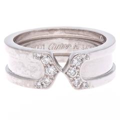 Cartier Diamond Gold "C" Ring