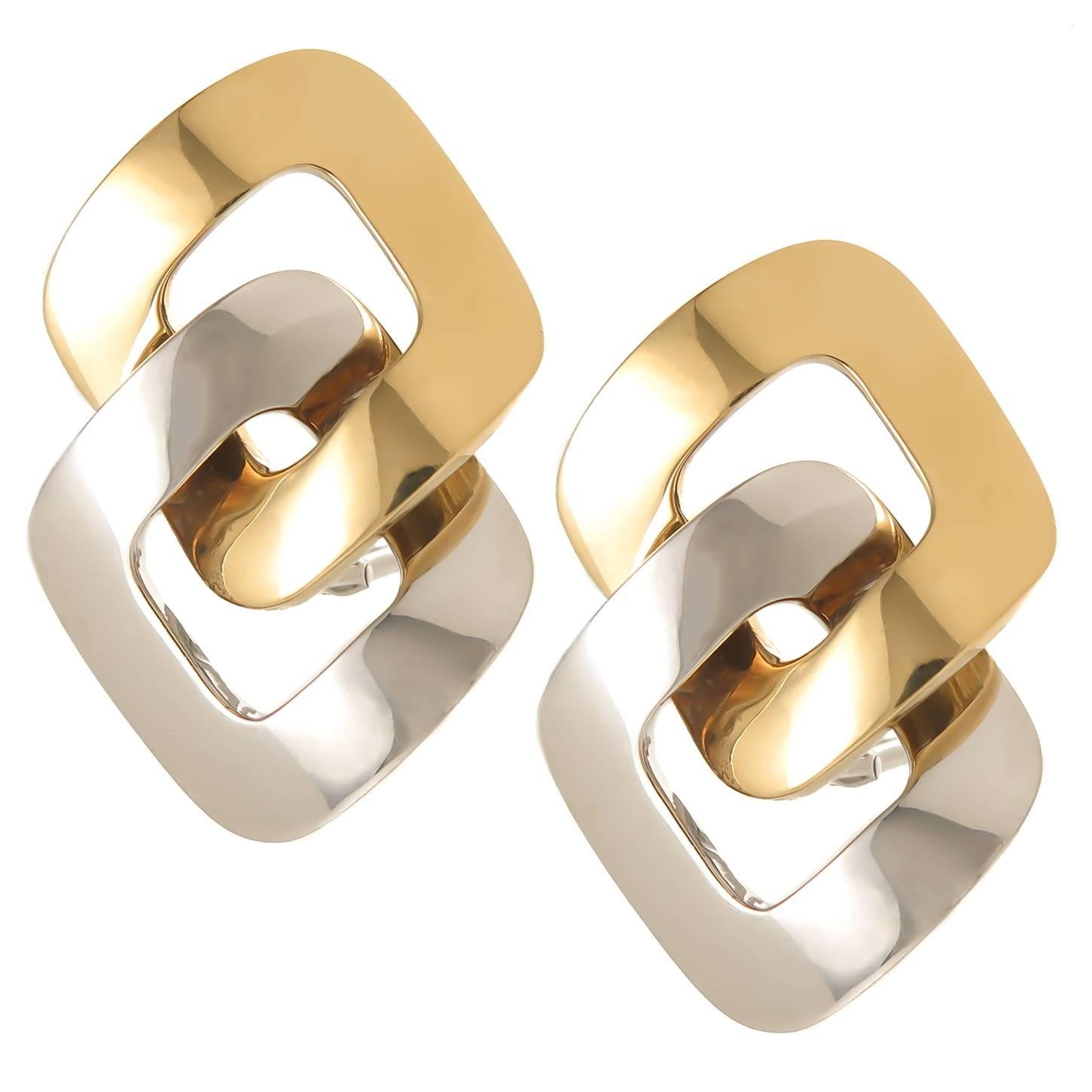 Pomellato Two Color Gold classic Ear Clips