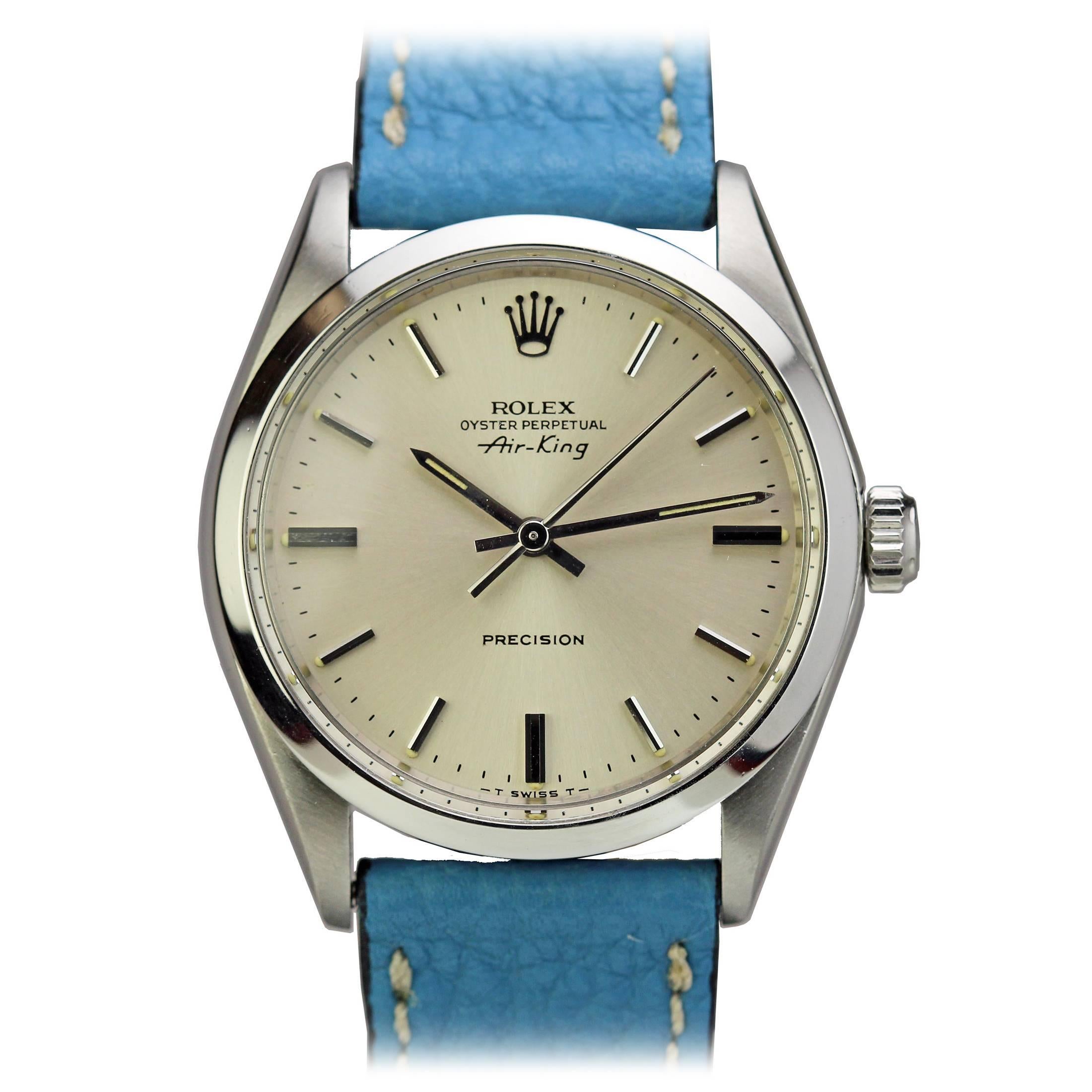 Rolex Stainless Steel Air King Ref 5500 Wristwatch c. 1974