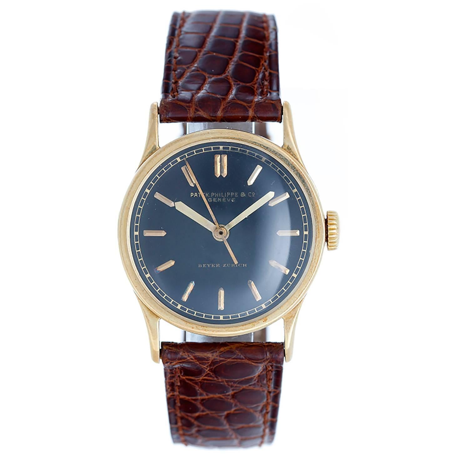 Patek Philippe Yellow Gold Calatrava Wristwatch Ref 96
