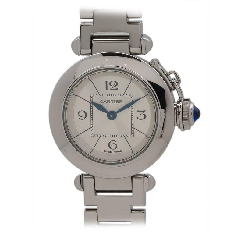 Cartier Lady's Stainless Steel Mini Pasha Quartz Wristwatch Ref 2973 at  1stDibs | cartier 2973