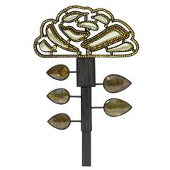 William Ehrlich Yellow and Green Carnation Pin 12