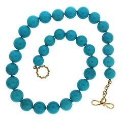 Turquoise Ball Necklace 