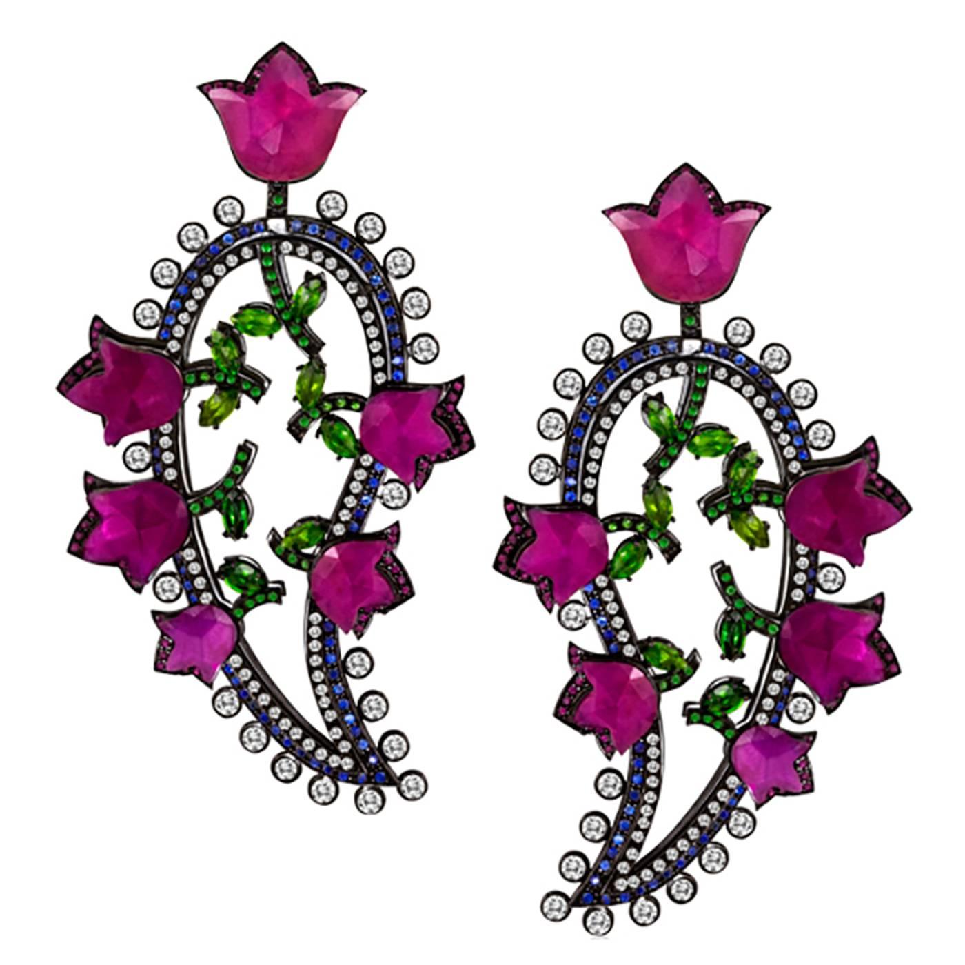William Ehrlich Paisley Earrings  For Sale