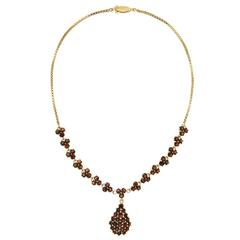 Red Garnet Yellow Gold Choker Necklace, 1970s 7