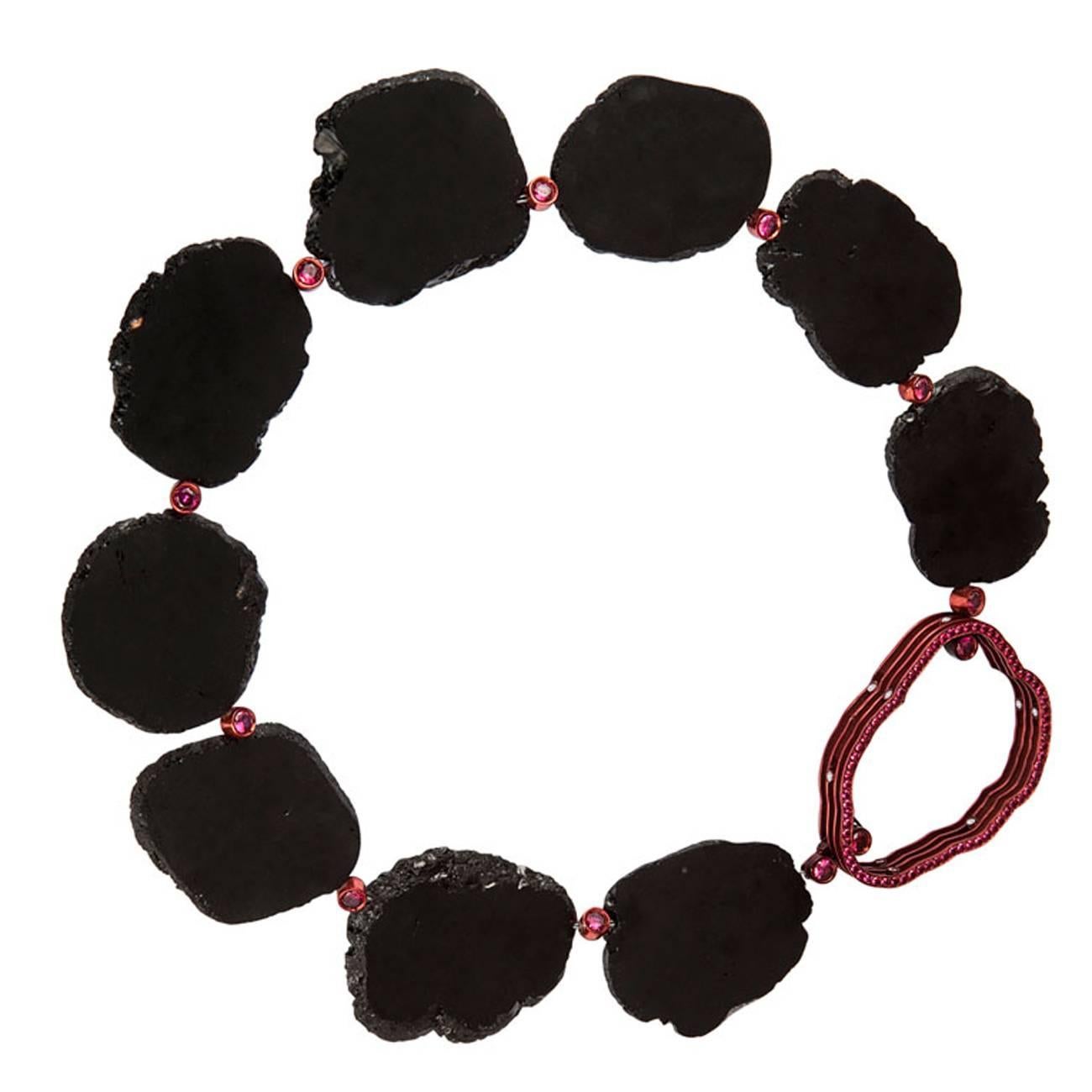 William Ehrlich Ruby Cloud Necklace  For Sale