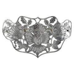 Large Art Nouveau Sterling Barrette