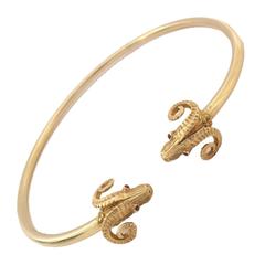 Gold Ram's Head Choker Necklace 10