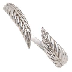 Tiffany & Co. Silver Double Leaf Cuff Bracelet