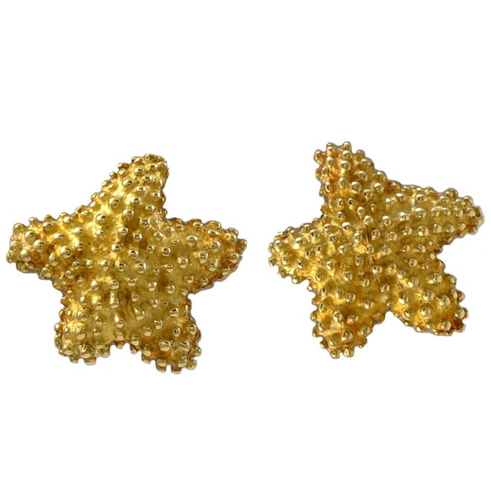 TIFFANY & CO. Gold Starfish Earrings