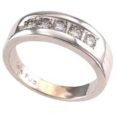 Five Stone Diamond Gold Band Ring