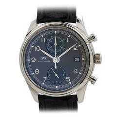IWC Stainless Steel Portuguese Chronograph Classic Wristwatch Ref IW 390403