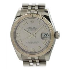 Rolex Midsize Stainless Steel Datejust Wristwatch Ref 178274