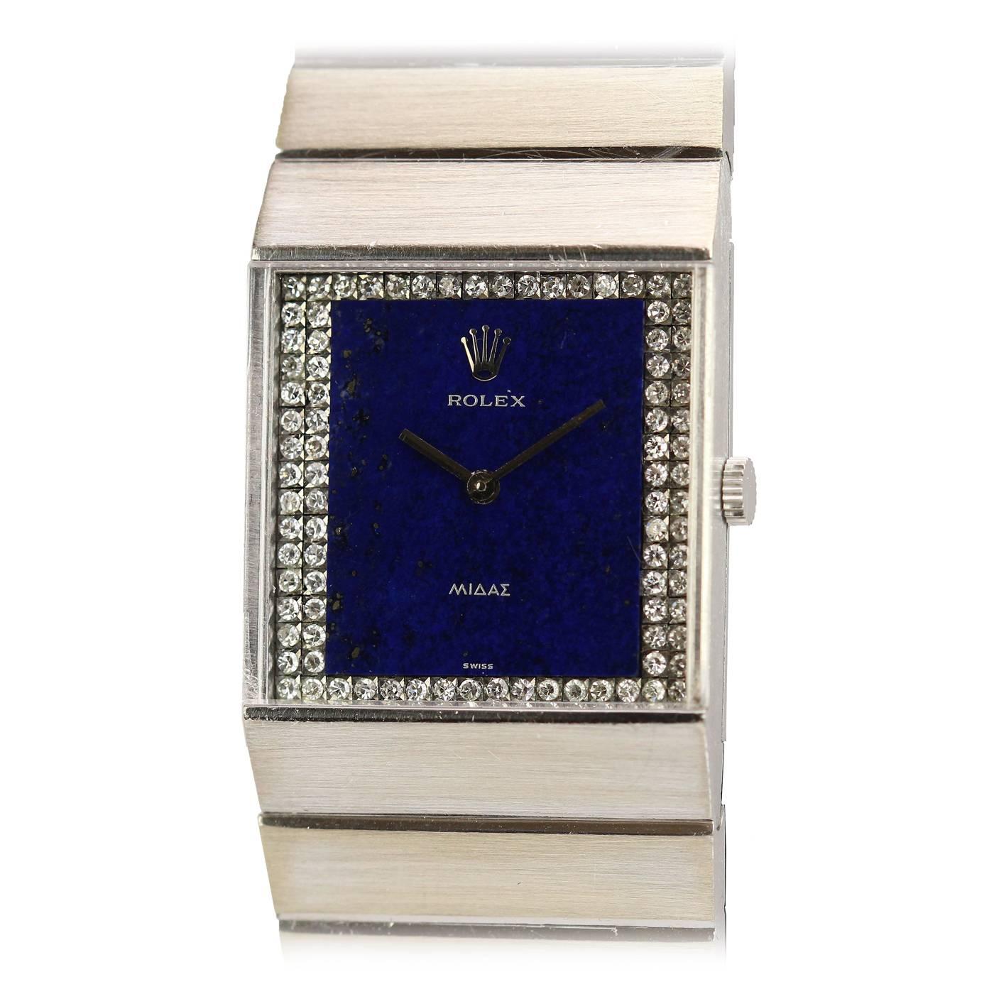 Rolex White Gold "King Midas" Ref 4611 Wristwatch c. 1970's