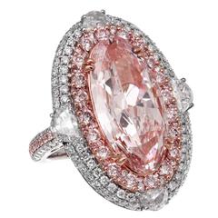 Natürlicher hellrosa GIA-zertifizierter 4,20 Karat ovaler Diamant in Gregg Ruth-Montierung