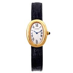 Retro Cartier yellow Gold Baignoire Wristwatch