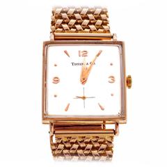 Tiffany & Co Rose Gold Universal Geneve Wristwatch 6