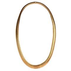 Retro Italian Gold Snake Choker Necklace