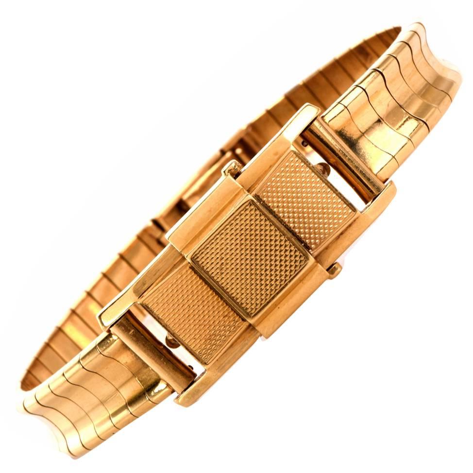 Jaeger Le Coultre Lady's Yellow Gold Covered Wristwatch Ref 702173