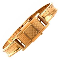 Retro Jaeger Le Coultre Lady's Yellow Gold Covered Wristwatch Ref 702173