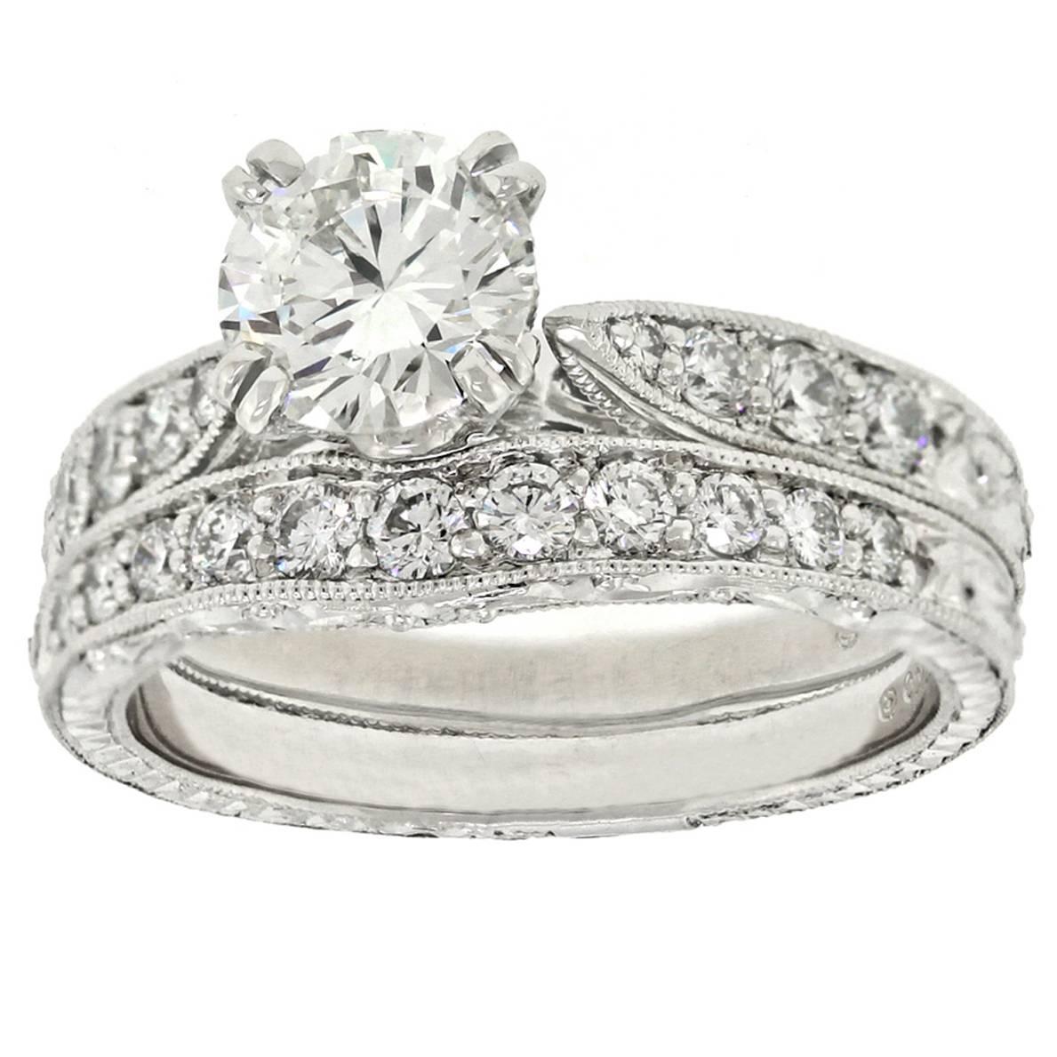 1.01 Carat GIA Certified Diamond Platinum Engagement Ring
