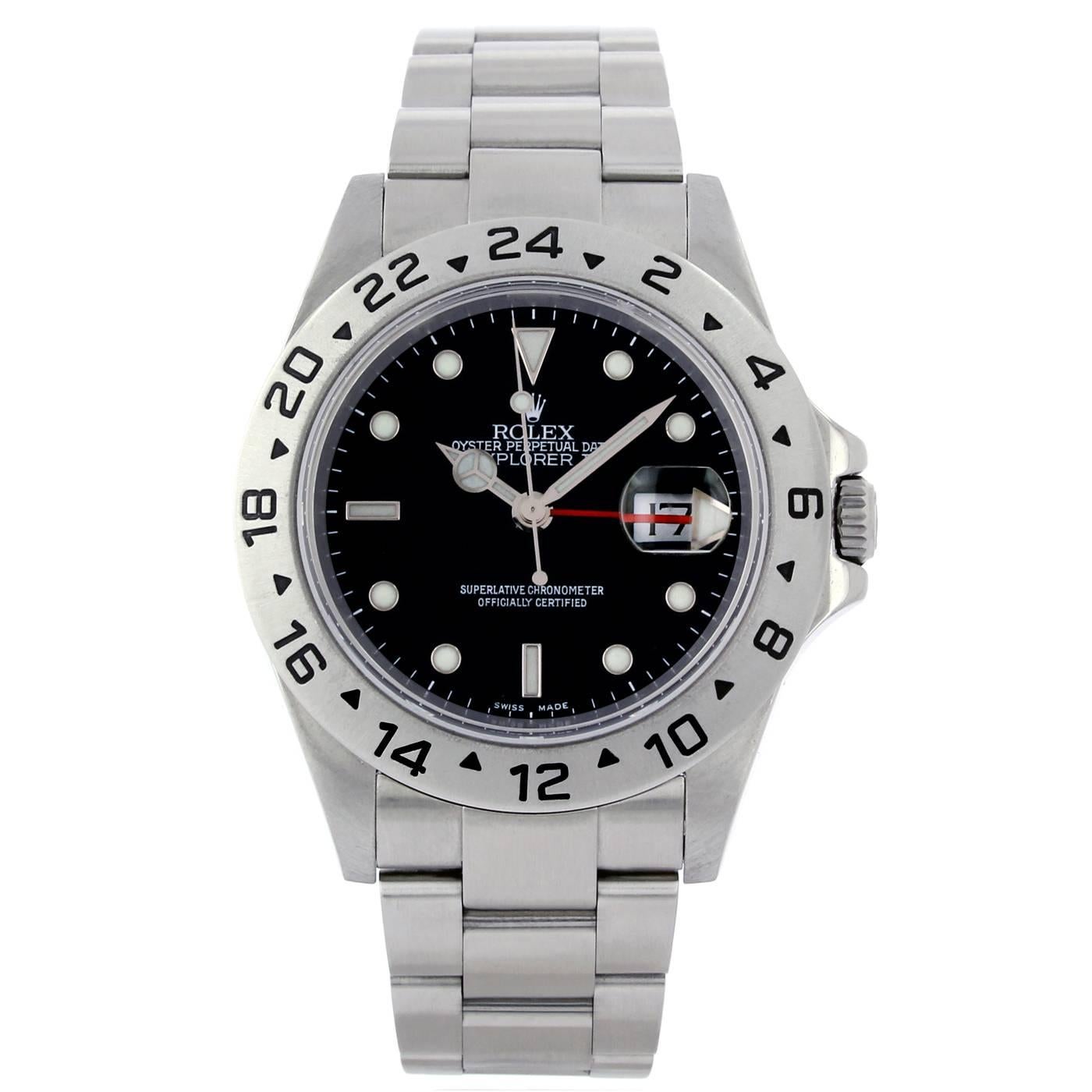 Rolex Stainless Steel Explorer 2 Automatic Wristwatch For Sale