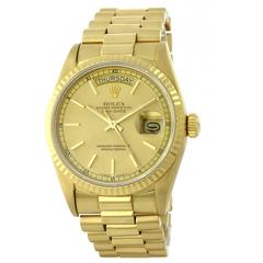 Used Rolex Yellow Gold President Automatic Wristwatch Ref 18038
