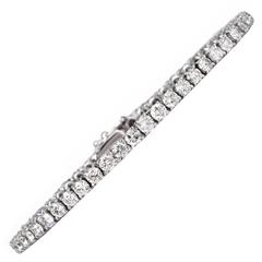  Italian Diamond Gold Tennis Bracelet 