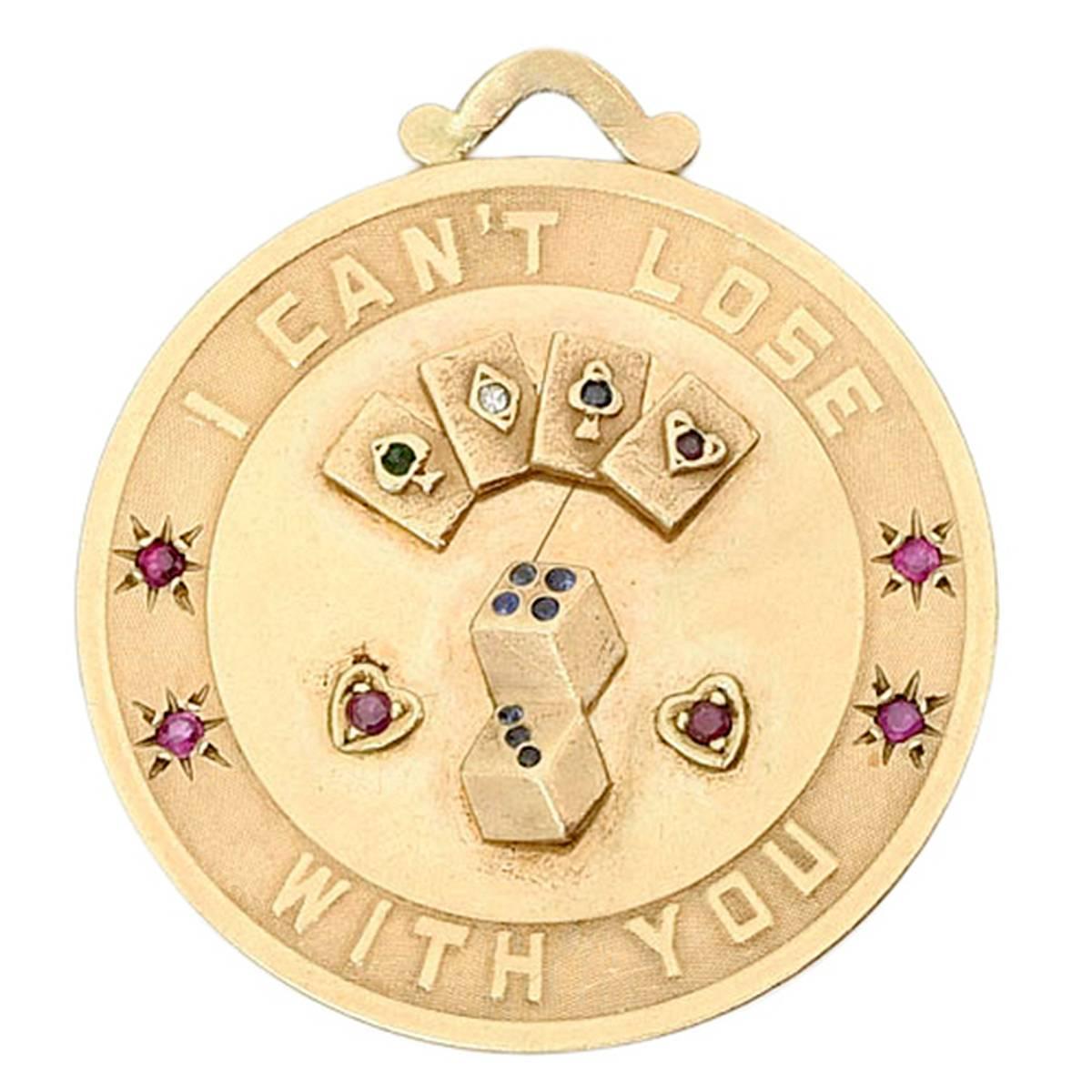 "I CAN'T LOSE WITH YOU" Gold Disc Charm