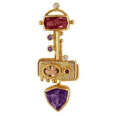 Tricia
s Multi-Gemstone 18K Gold Pendant Slide Enhancer