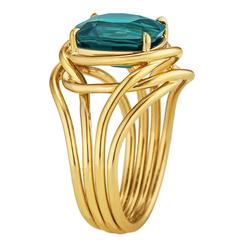 Tiffany & Co. Schlumberger Indicolite Tourmaline Gold Ring