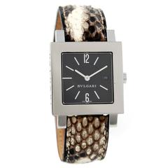 Bulgari Stainless Steel Square Quartz Wristwatch Ref SQ 29 SL