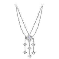 David Yurman Chalcedony Diamond Gold Drop Necklace