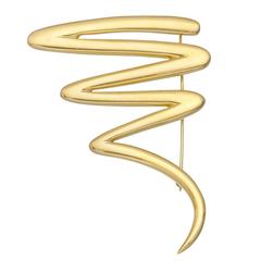 Tiffany & Co. Large Paloma Picasso Gold Squiggle Pin
