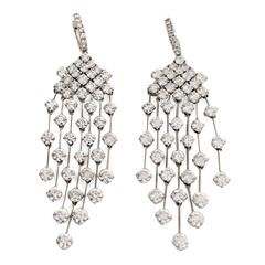 16.5 Carat Diamond Gold "Red Carpet" Drop Earrings 12