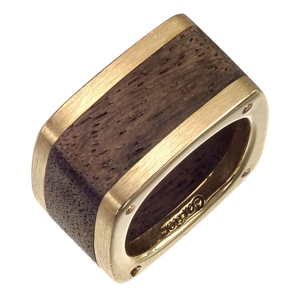 Cartier ​Gold Wood Dinh Van Band Ring