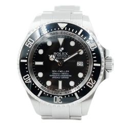 Rolex Deepsea Black Index Dial Oyster Bracelet Stainless Steel Men's Watch 11666