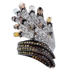 6.22 Carats Fancy Color Diamond Gold Ring