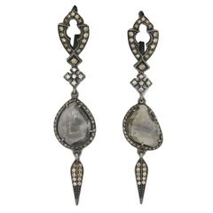 Loree Rodkin Quartz Diamond Gold Drop Earrings