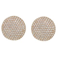 Diamond Gold Button Earrings Diamond Gold Button Earrings