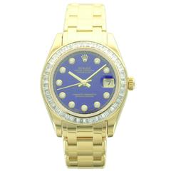 Rolex Lady's Yellow Gold Datejust Pearlmaster Wristwatch Ref 81308BR 2