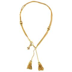 Antique 19th C. English Gold Tassel Necklace