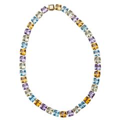 Asprey Multi-Colored Semi-Precious Stone Necklace